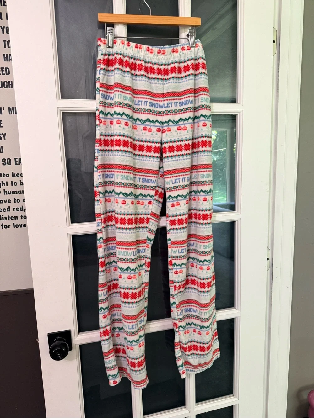Wonder Shop Let It Snow Plush Fleece Pajama Pants Women’s Small Christmas